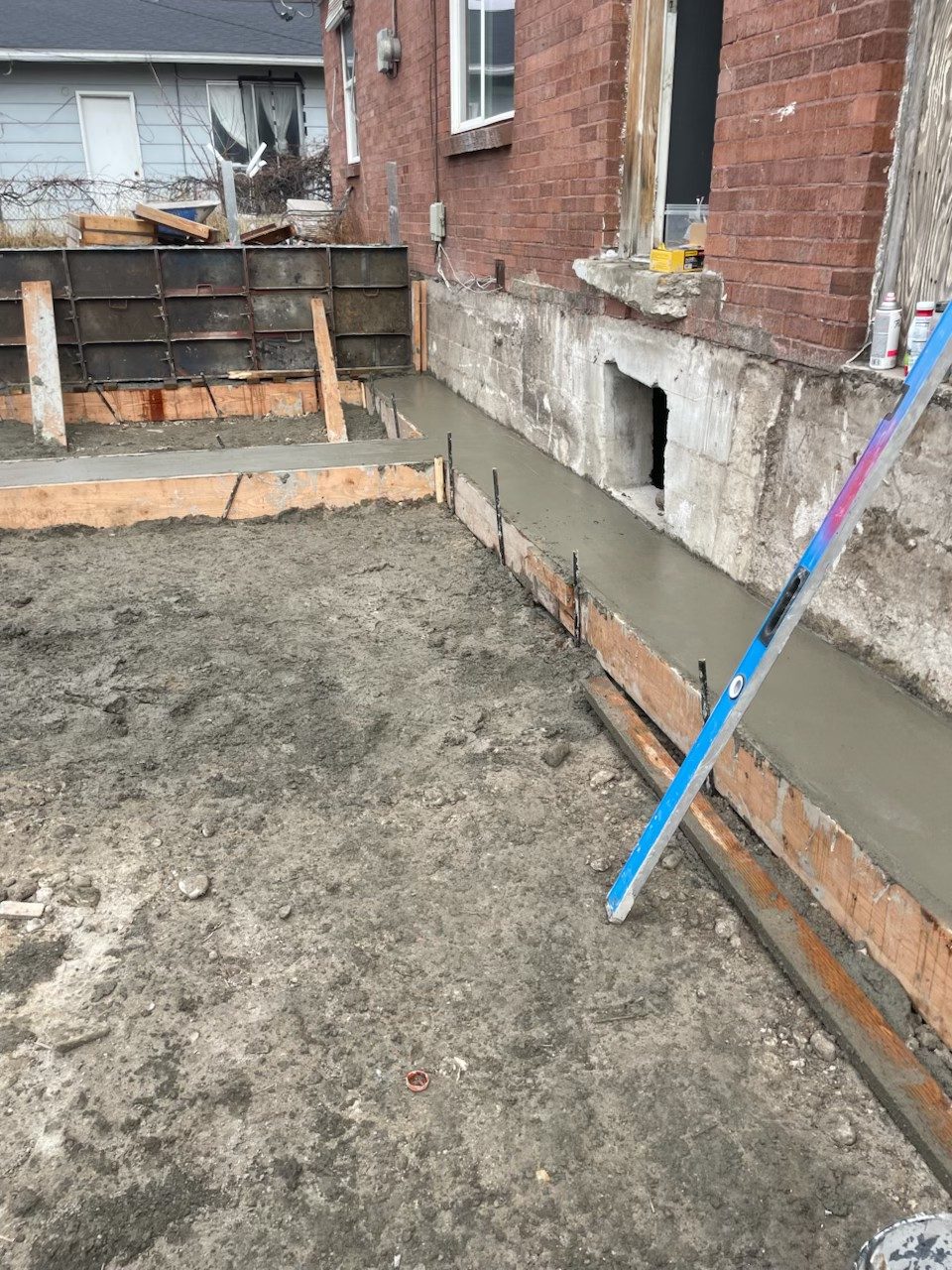 Concrete footings poured by Firm Foundation of Utah in Lehi, UT