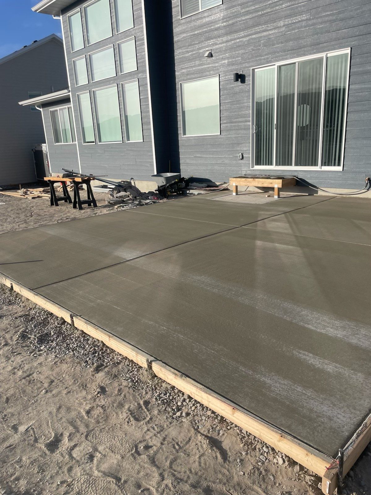 Concrete patio poured by Firm Foundation of Utah in Lehi, UT