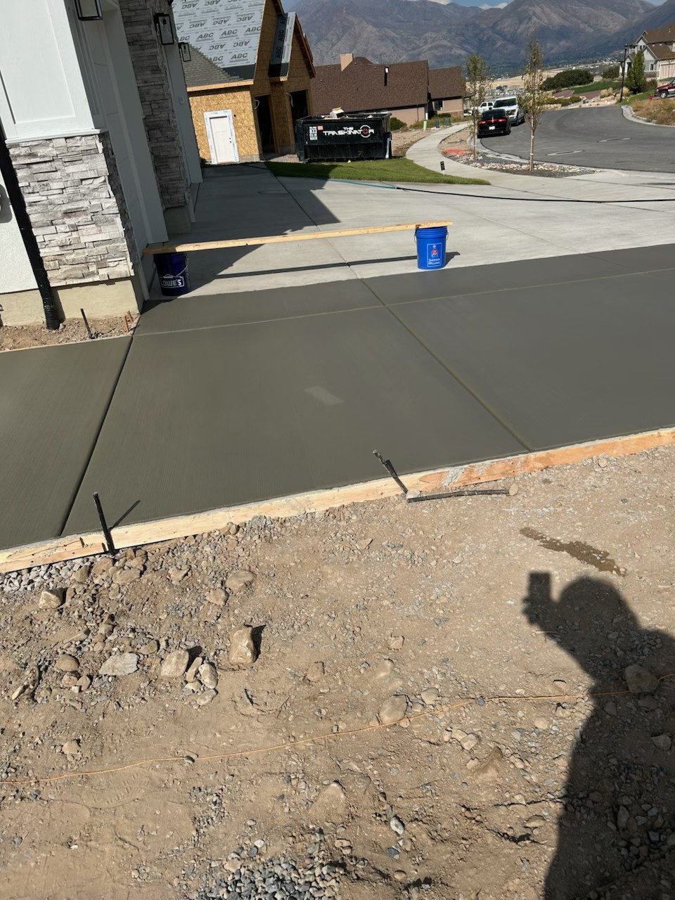 Driveway pour by Firm Foundation of Utah in Utah County