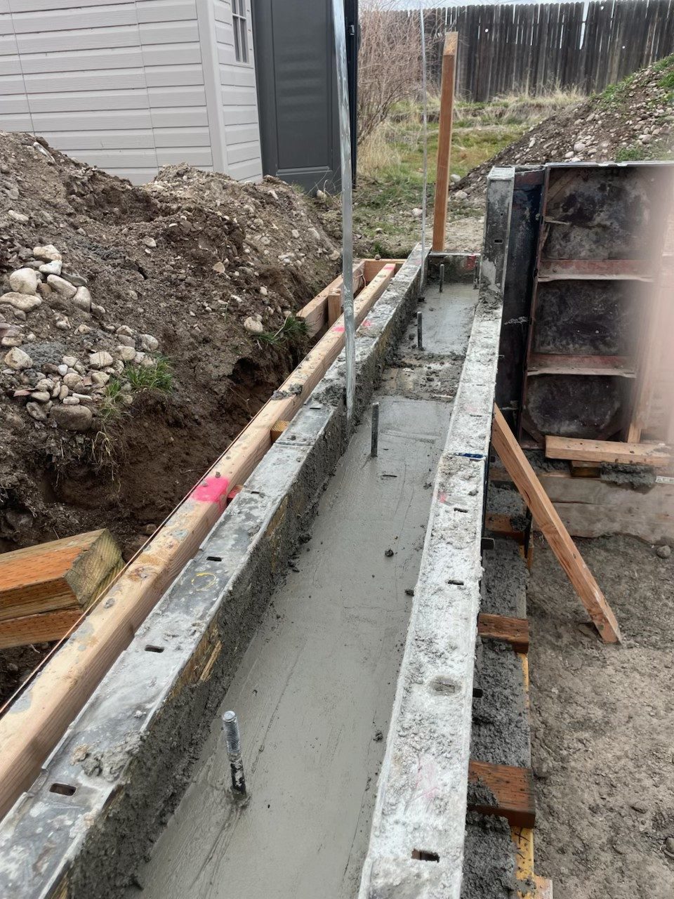 Retaining wall forms set by Firm Foundation of Utah in Lehi, UT